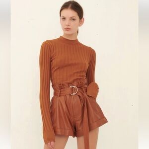 NWT Marissa Webb Esme Mockneck Ribbed Sweater